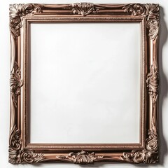 Elegant Gold Frame  Ornate Picture Frame  Vintage Style  Antique  Empty  Mockup  Border  D