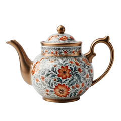 Elegant Floral Teapot A Delicate Hand-Painted Design