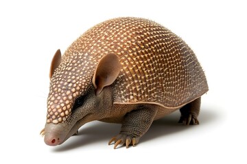 Armadillo Isolated on White Background.