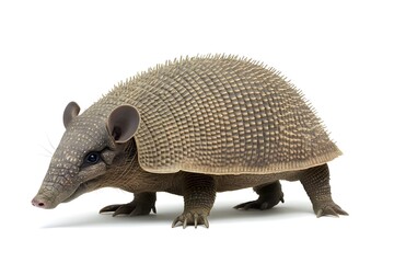 Armadillo Isolated on White Background.