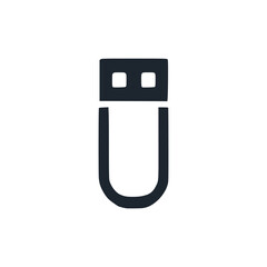 USB digital flash drive data logo vector illustration template design