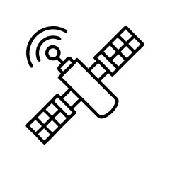 Satellite Icon. Space Communication Technology Vector Illustration