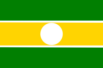 Flag cajica City, Country Colombia, Vector illustration