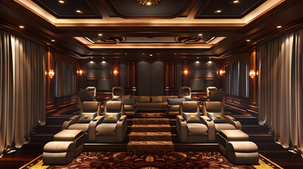 Naklejka premium Home Theater interior design ideas