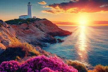 Fototapeta premium Beautiful spring scenery in Sardinia, Italy.