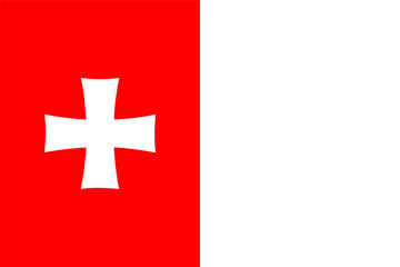 Obraz premium Flag of Rustavi, Georgia, Vector illustration