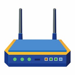 Obraz premium wireless router network