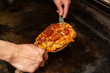 モダン焼を焼く