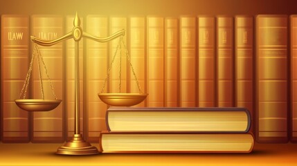 A scale of justice beside law books, symbolizing legal principles and justice.