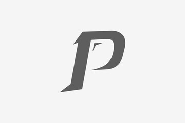 Letter P sport bold move logo