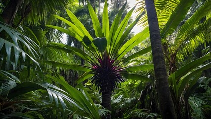 Obraz premium Açaí Fruit Close-Up: Glossy Purple Berries Surrounded by Lush Green Leaves