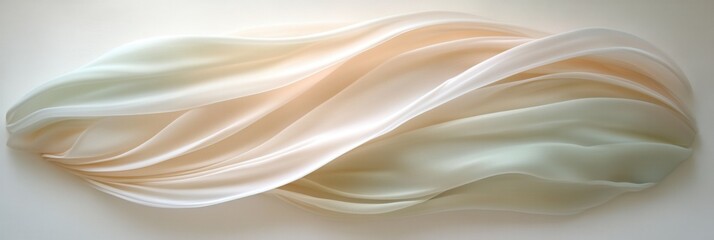 Obraz premium Elegant abstract fabric waves in soft pastel colors