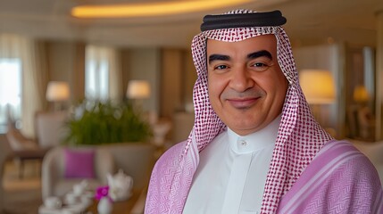 Portrait of a Saudi Arabian Man in Traditional Attire