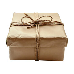 Brown-paper parcel isolated on transparent background