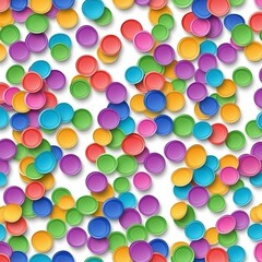 Cheerful confetti dots in rainbow colors