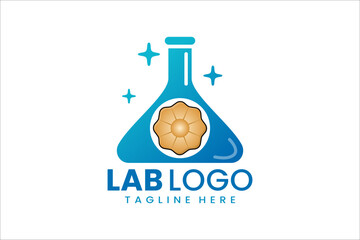 Innovative lab and bakery logo design for unique culinary branding and sweet identity