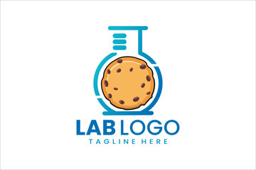 Innovative lab and bakery logo design for unique culinary branding and sweet identity