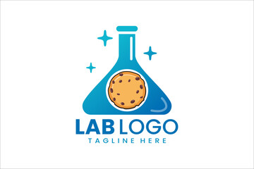Innovative lab and bakery logo design for unique culinary branding and sweet identity