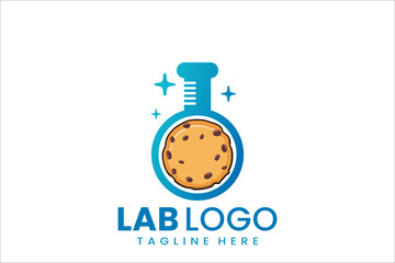Innovative lab and bakery logo design for unique culinary branding and sweet identity