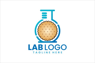Innovative lab and bakery logo design for unique culinary branding and sweet identity