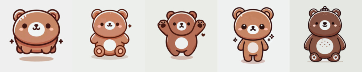 a collection of very cute and adorable bears