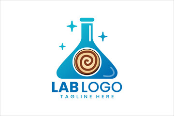 Innovative lab and bakery logo design for unique culinary branding and sweet identity