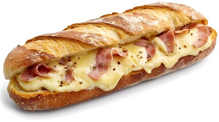 Delicious Ham and Cheese Sandwich on Freshly Baked Bread