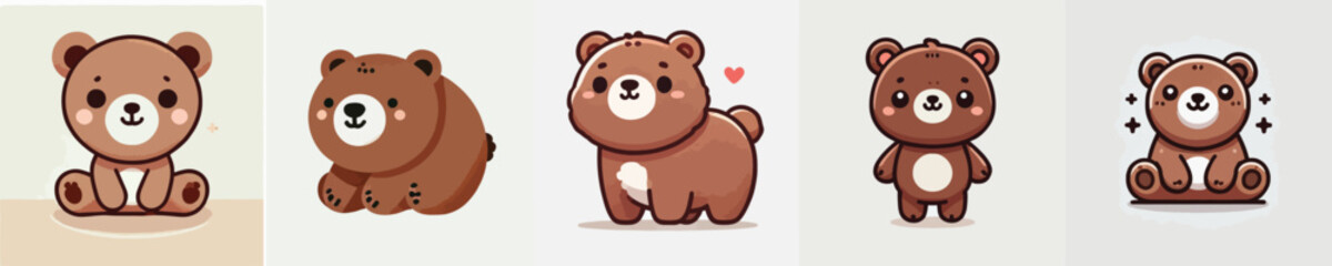 a collection of very cute and adorable bears