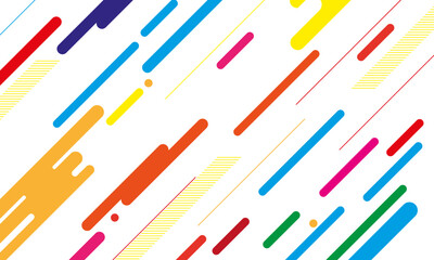 Abstract Colorful Lines in Dynamic Diagonal Design on White Background. abstract background