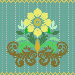 Abstract flora, Geometric Ethnic traditional seamless,Knitting,Navajo Native American Indian, tribal, traditional, 
