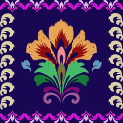 Abstract flora, Geometric Ethnic traditional seamless,Knitting,Navajo Native American Indian, tribal, traditional, 
