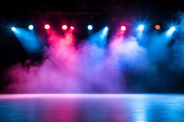 Obraz premium Stage with lights and smoke