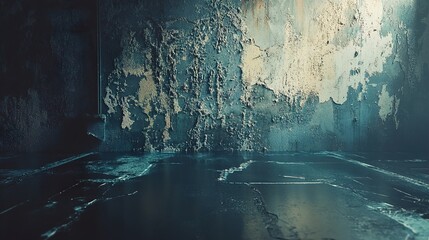 Dark Grunge Wall and Floor Texture Background