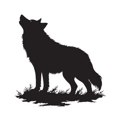 Jackal Silhouette vector 3,  Jackal Silhouette Vector Graphic Art