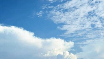 Cumulus clouds in the blue sky