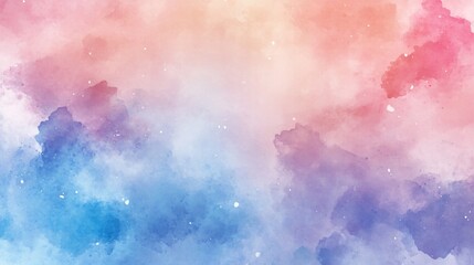 Fototapeta premium Soft and Dreamy Abstract Watercolor Background with Vibrant Hues of Pink, Purple, and Blue Blending Together for Creative and Artistic Projects