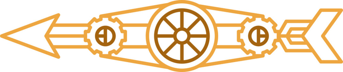 Obraz premium Arrow Dart Line Illustration 