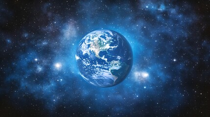 Earth Planet In The Vast Expanse Of Space