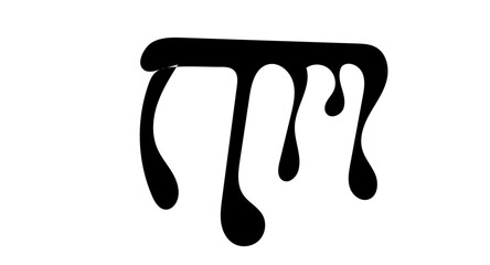 Realistic black paint drips isolated on a white background. The flowing black liquid. Dripping paint. Paint flows. Current paint, stains. Current drops. Vector illustration