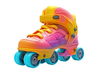 Fototapeta premium Colorful Roller Skate Design in 3D with Vibrant Plasticine Wheels