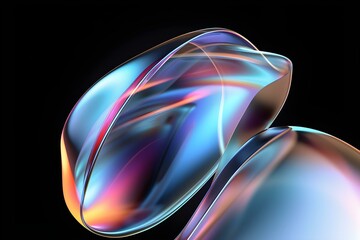 Colorful Glass 3D Object abstract 