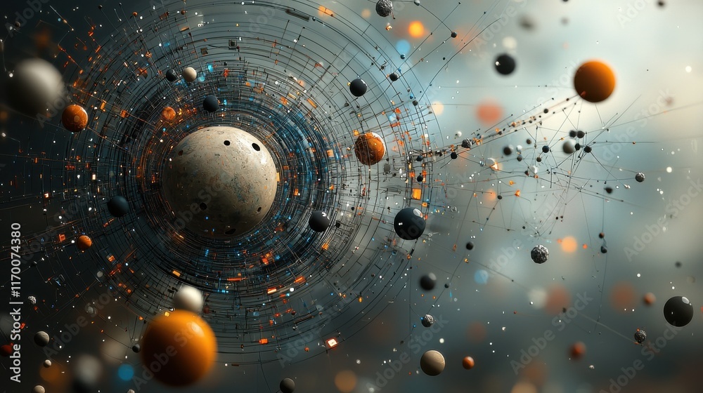 Poster Exploring the dynamic interaction of trivitino particles in abstract fractal environments a visual journey through quantum design