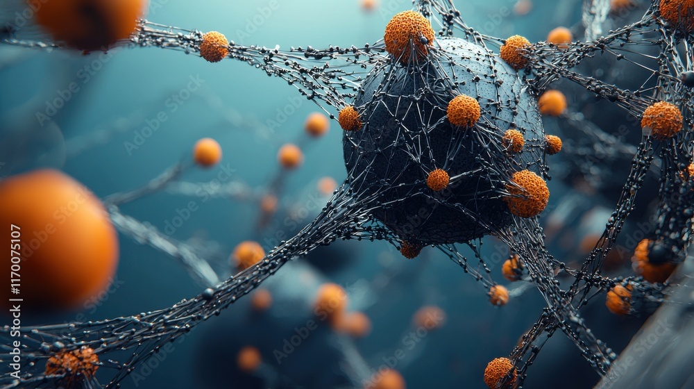 Leinwandbilder Exploring the artistic concept of trivitino particles forming a qua standard in a subatomic environment with abstract visualization