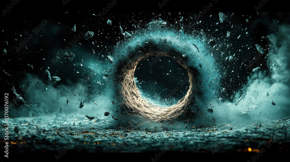 Aufkleber Exploring the hypothetical trivitino particle generating a quantum standard in advanced physics research laboratories