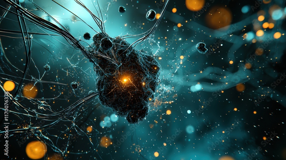 Aufkleber Exploring quantum dynamics of trivitino particles in a cosmic standard a scientific analysis of particle behavior and interactions in quantum physics