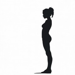 Fototapeta premium Elegant Woman Silhouette: Subtly Rendered Vector Illustration. AI Generated