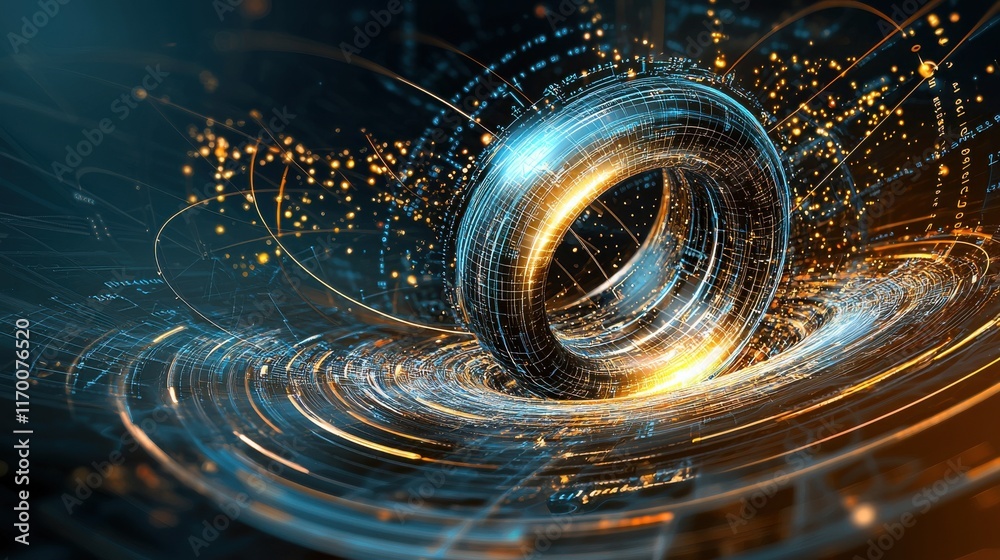Aufkleber Exploring quantum energy waves generated by trivitino particle standards in advanced scientific environments