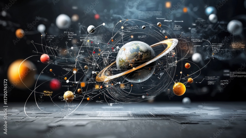 Aufkleber Exploring quantum mechanics trivitino particle standard theoretical physics lab research paper quantum realm scientific perspective quantum mechanics concept