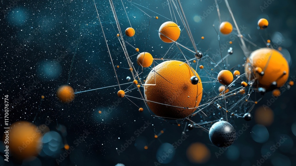 Aufkleber Exploring the scientific visualization of trivitino particles in standard conditions insights into quantum dynamics in a controlled environment