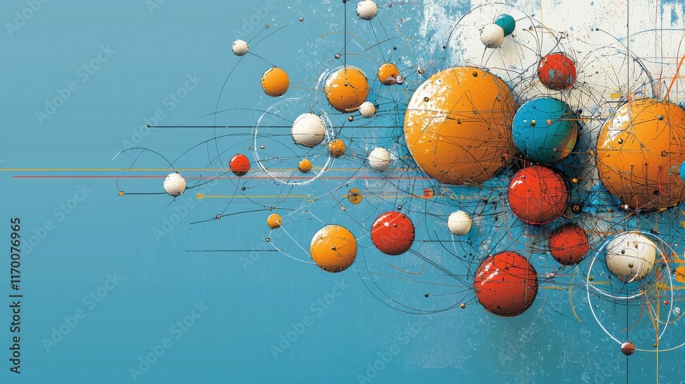 Fototapete Exploring subatomic interactions of trivitino particles in a theoretical framework a comprehensive study on quantum dynamics in particle physics